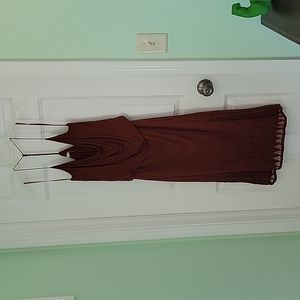 Strappy cowl neck dress